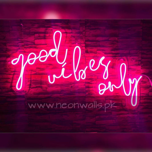 Good Vibes Only Neon Sign - Neon Lights