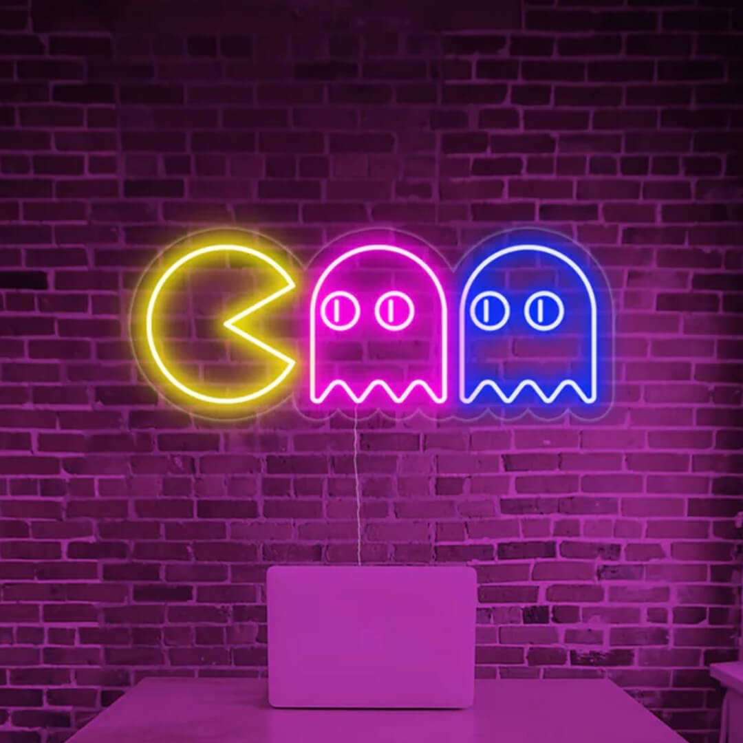 Pacman Neon Sign - Add Retro Gaming Flair to Your Space